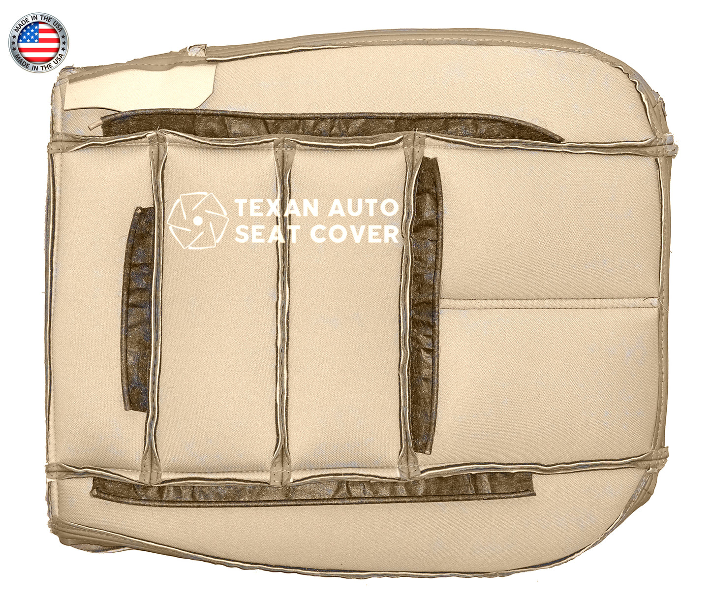 2008, 2009, 2010 Ford F250 F350 F450 F550 Lariat Passenger Side Bottom Leather Replacement Seat Cover Tan