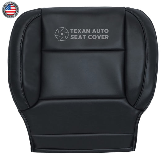 2014 to 2019 Chevy Silverado Driver Side Bottom Synthetic Leather Seat Cover Black