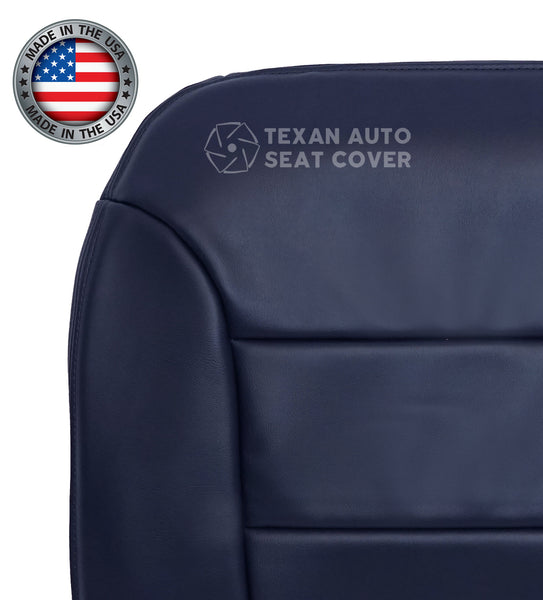 1995 to 2000 Chevy Silverado Driver Side Bottom Synthetic Leather Seat Cover Blue
