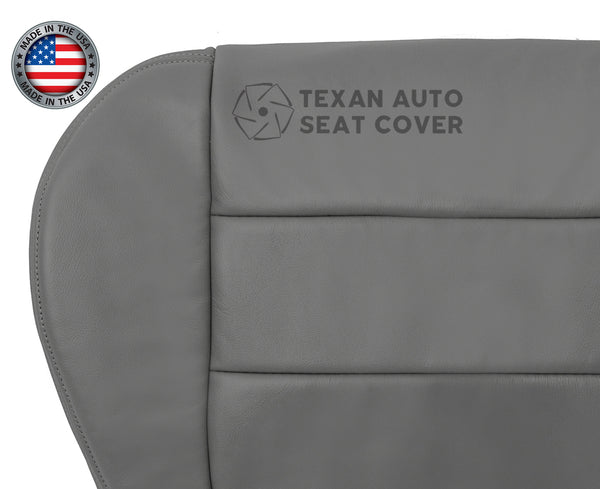 2002, 2003 Ford F150 Lariat  Super Crew, Crew Cab Passenger Side Bottom Synthetic Leather Seat Cover Gray