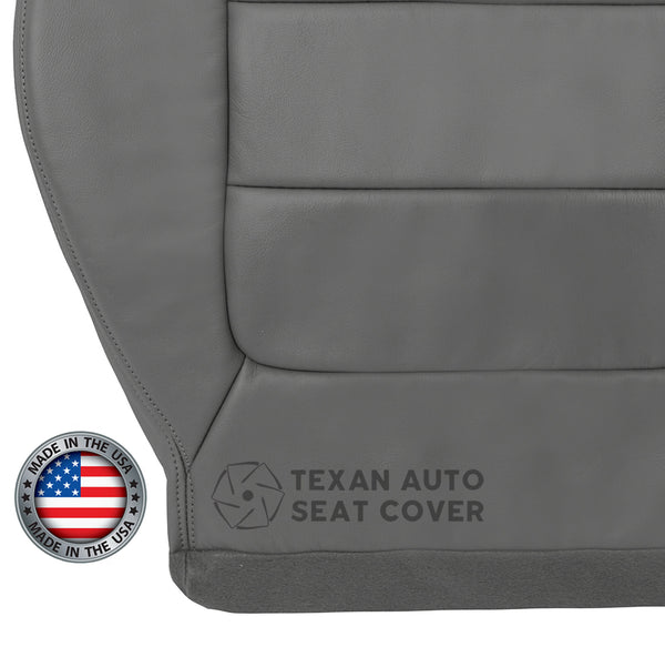 2002, 2003 Ford F150 Lariat  Super Crew, Crew Cab Passenger Side Bottom Synthetic Leather Seat Cover Gray