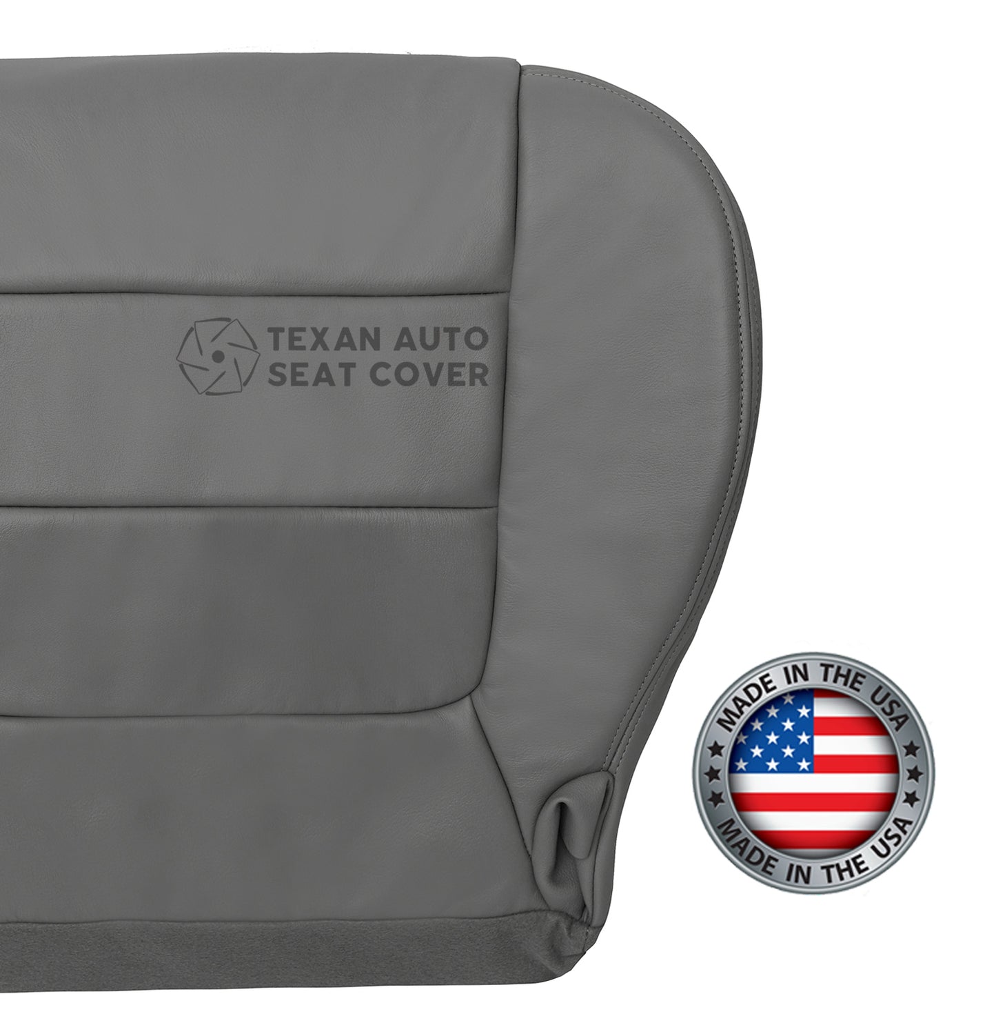 2002, 2003 Ford F150 Lariat Super Crew , Crew Cab Driver Side Bottom Leather Seat Cover Gray