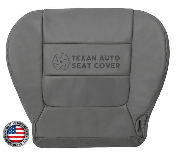 2002, 2003 Ford F150 Lariat Passenger Side Bottom Synthetic Leather Seat Cover Gray