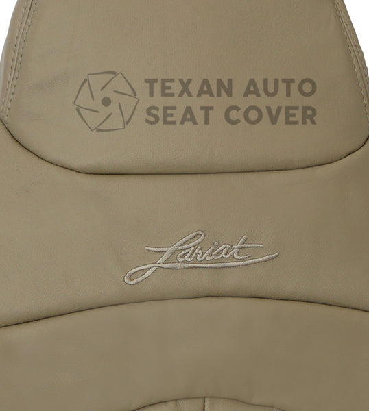 1999 Ford F150 Lariat Single-Cab, Super-Cab, Extended-Cab Driver Side Lean Back Synthetic Leather Seat Cover Tan
