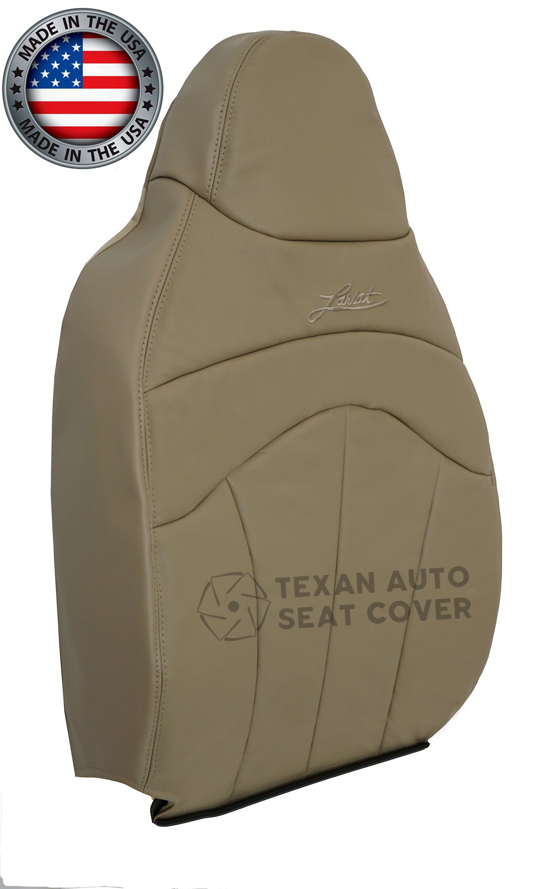 1999 Ford F150 Lariat Single-Cab, Super-Cab, Extended-Cab Driver Side Lean Back Synthetic Leather Seat Cover Tan
