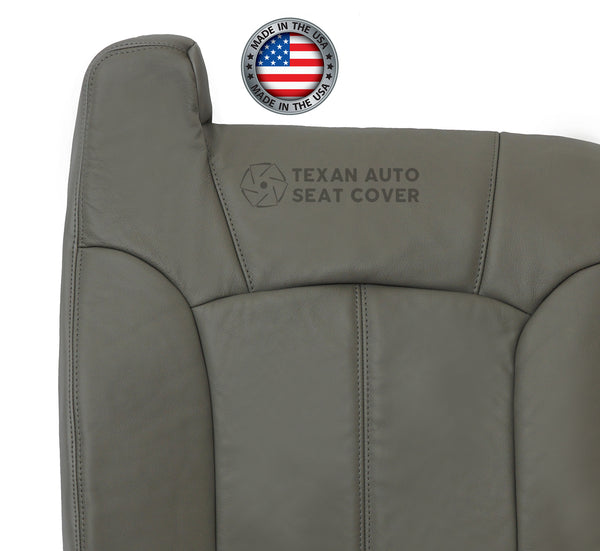 2000 to 2002 Chevy Silverado Passenger Side Lean Back Leather Seat cover Gray