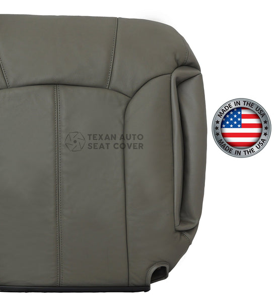 2000 to 2002 Chevy Silverado Passenger Side Lean Back Synthetic Leather Replacement Seat Cover Gray