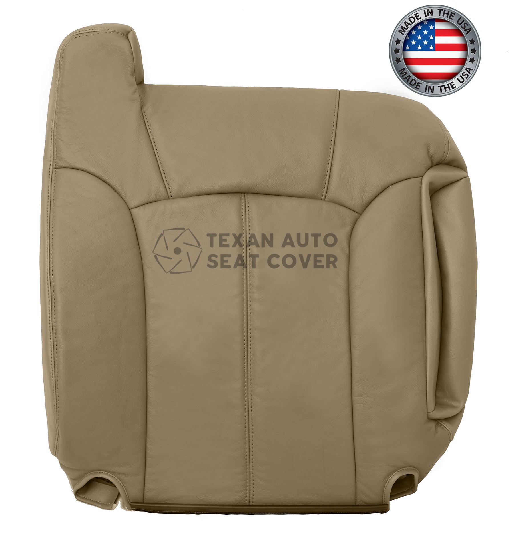1999, 2002 Chevy Silverado Driver Side Lean Back Leather Seat Cover Tan