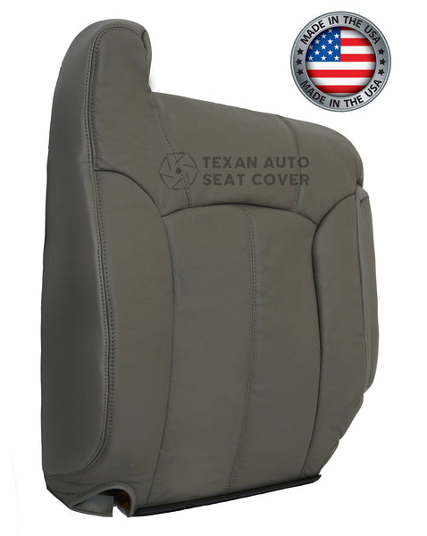 2000 to 2002 Chevy Silverado Passenger Side Lean Back Synthetic Leather Replacement Seat Cover Gray