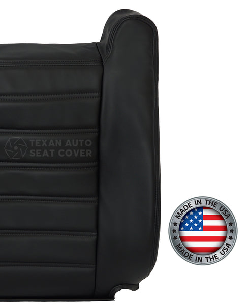 2003, 2004, 2005, 2006, 2007, Hummer H2 SUV, SUT, Truck, Luxury, Adventure Driver Side Lean Back Synthetic Leather Seat Cover Black