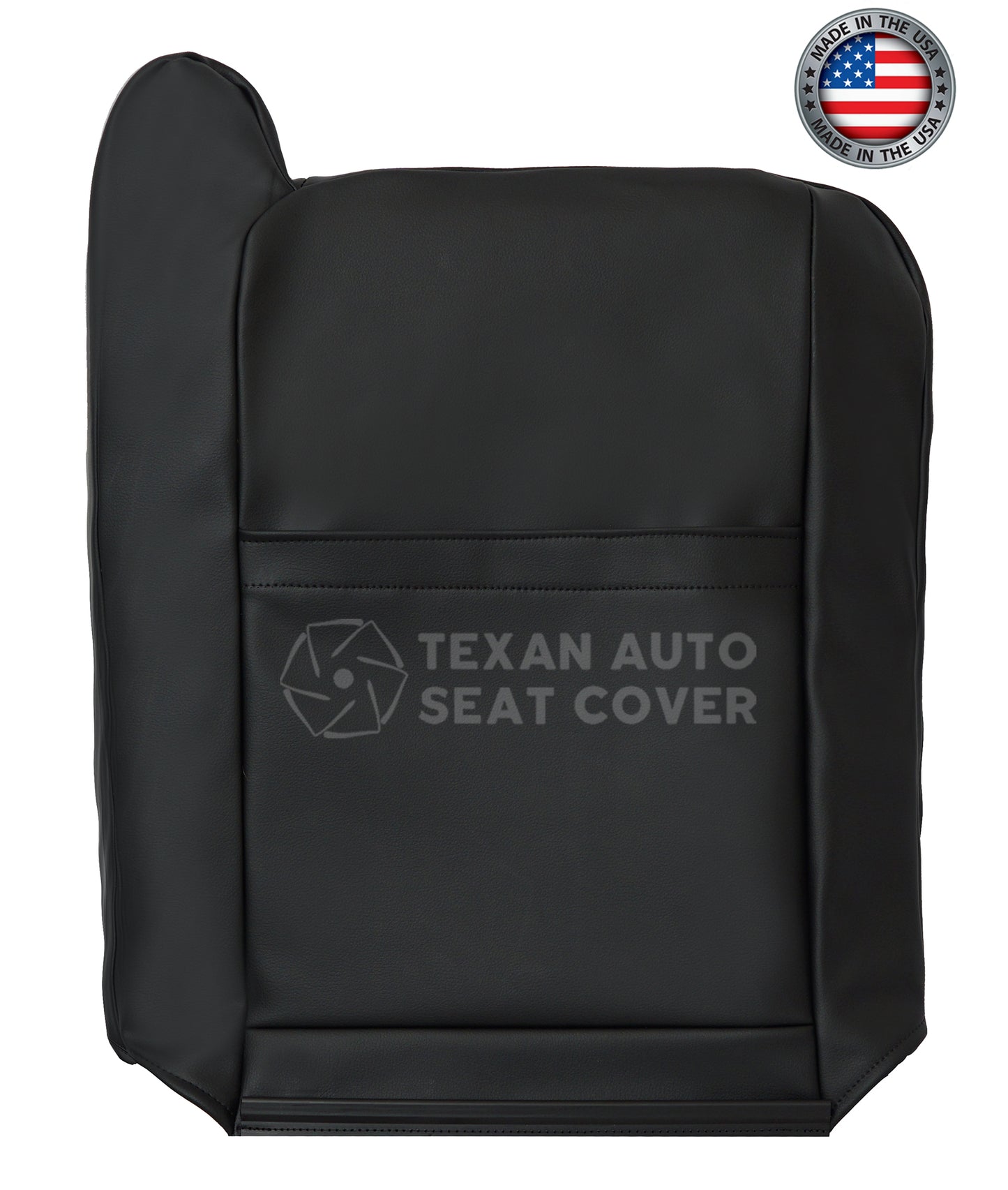 2003, 2004, 2005, 2006, 2007, Hummer H2 SUV, SUT, Truck, Luxury, Adventure Driver Side Lean Back Synthetic Leather Seat Cover Black