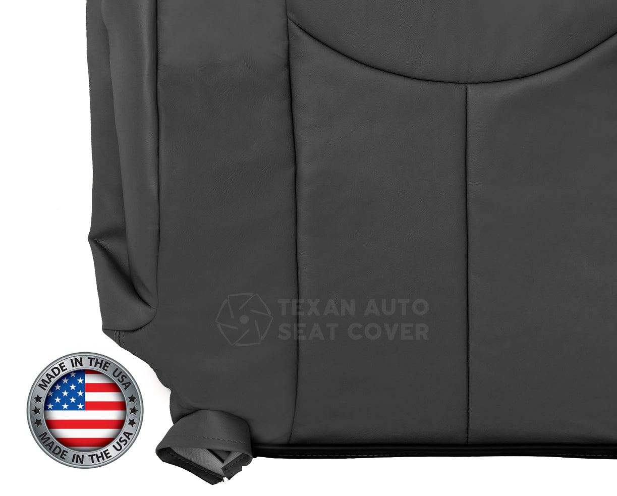Fits 2002 Chevy Avalanche 1500 2500 LT LS Z71 Z66 Passenger Side Lean back Leather Replacement Seat Cover Dark Gray