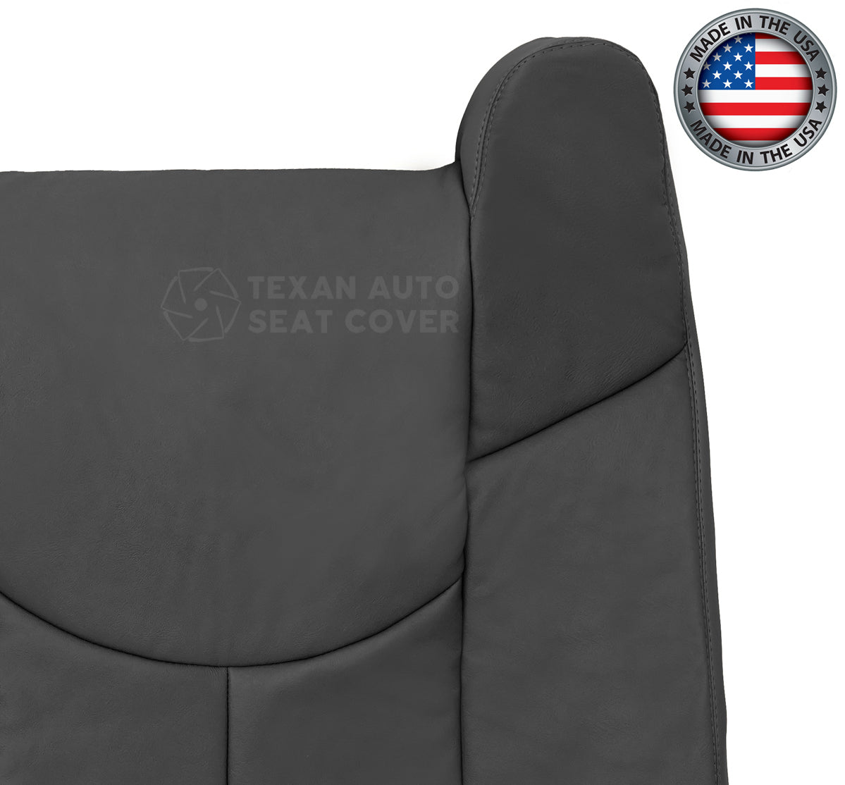 Fits 2002 Chevy Avalanche 1500 2500 LT LS Z71 Z66 Driver Side Lean back Leather Replacement Seat Cover Dark Gray