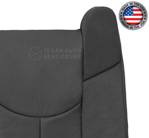 Fits 2002 Chevy Avalanche 1500 2500 LT LS Z71 Z66 Passenger Side Lean back Leather Replacement Seat Cover Dark Gray