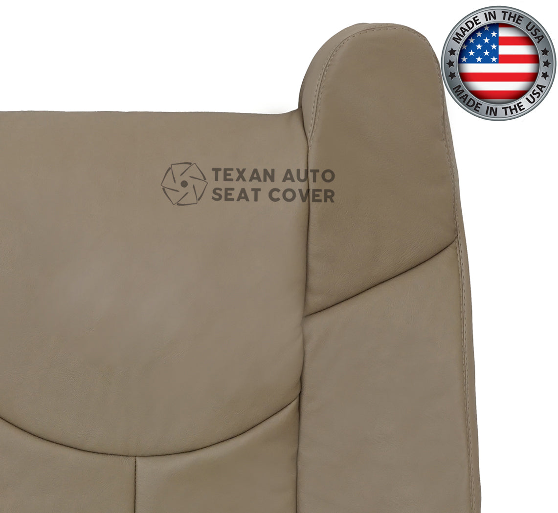 Fits 2002 Chevy Avalanche 1500 2500 LT LS Z71, Z66 Driver Side Lean back  Synthetic Leather Replacement Seat Cover Tan