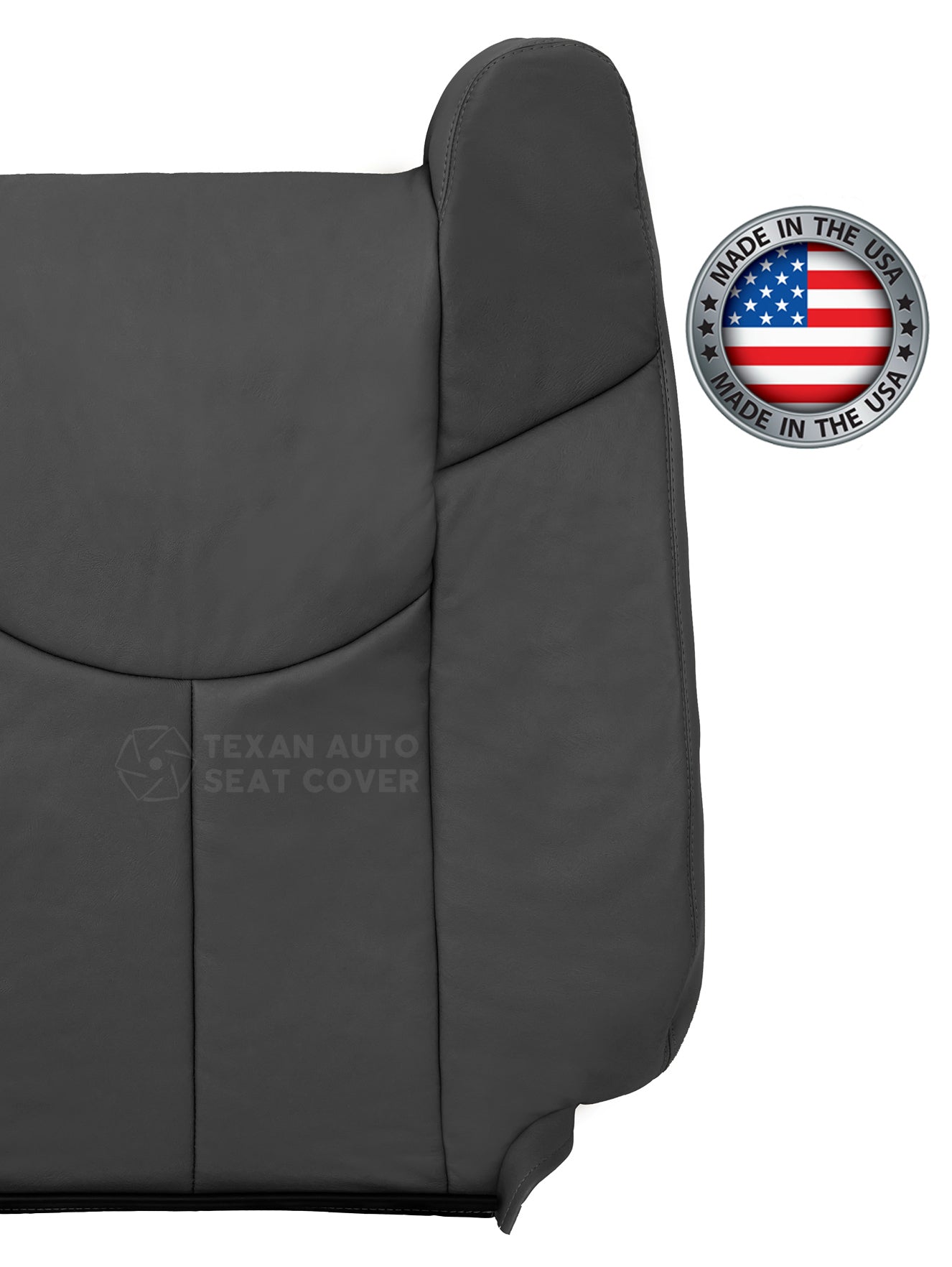 Fits 2002 Chevy Avalanche 1500 2500 LT LS Z71 Z66 Passenger Side Lean back Synthetic Leather Replacement Seat Cover Dark Gray