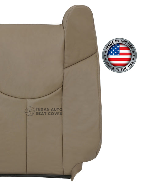 Fits 2002 Chevy Avalanche 1500 2500 LT LS Z71, Z66 Driver Side Lean back  Synthetic Leather Replacement Seat Cover Tan
