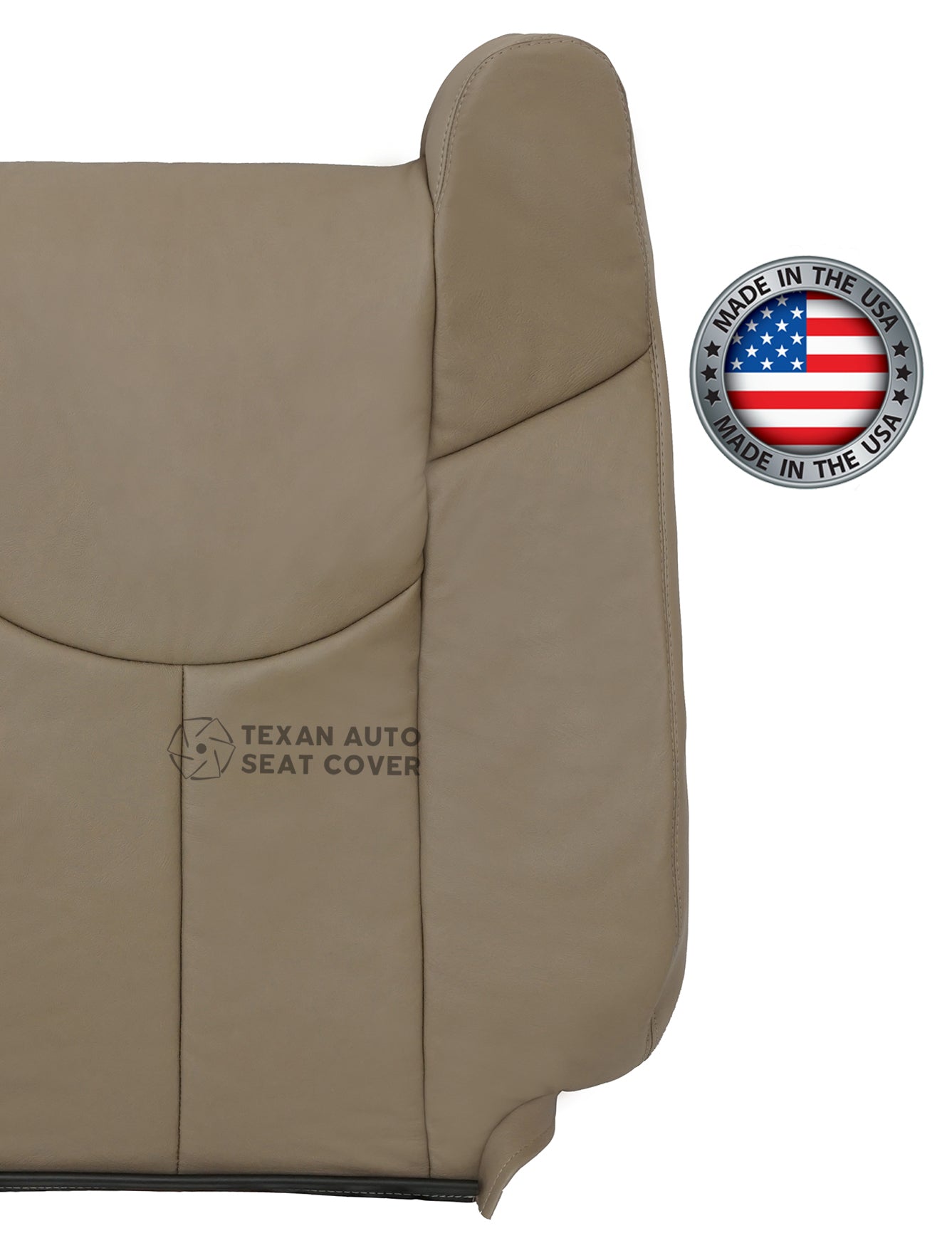 Fits 2002 Chevy Avalanche 1500 2500 LT LS Z71, Z66 Passenger Side Lean back  Synthetic Leather Replacement Seat Cover Tan
