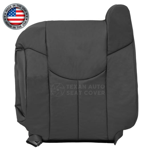Fits 2002 Chevy Avalanche 1500 2500 LT LS Z71 Z66 Driver Side Lean back Synthetic Leather Replacement Seat Cover Dark Gray