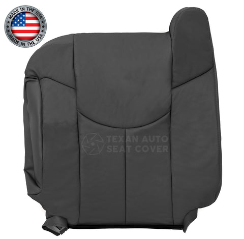 2002 Chevy Avalanche 1500 2500 LT LS Z71, Z66 Passenger Side Lean back Synthetic Leather Replacement Seat Cover Dark Gray