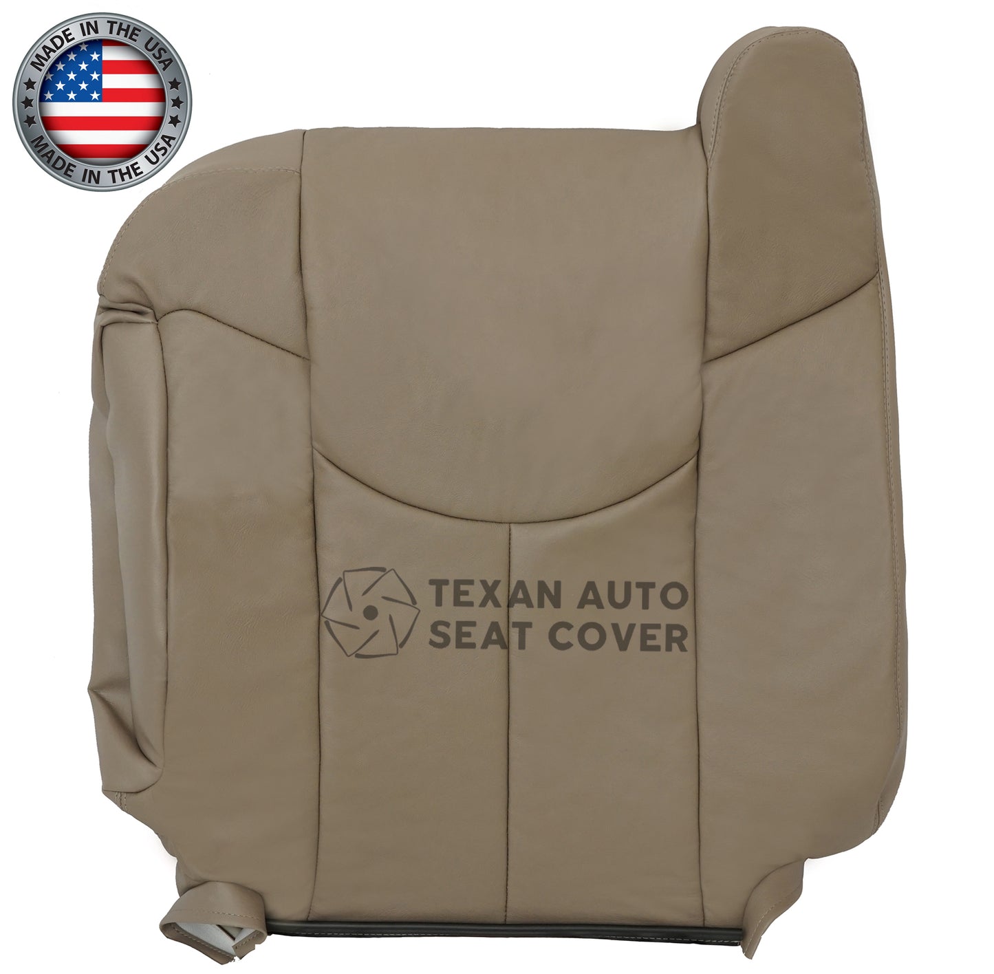 Fits 2002 Chevy Avalanche 1500 2500 LT LS Z71, Z66 Driver Side Lean back  Synthetic Leather Replacement Seat Cover Tan