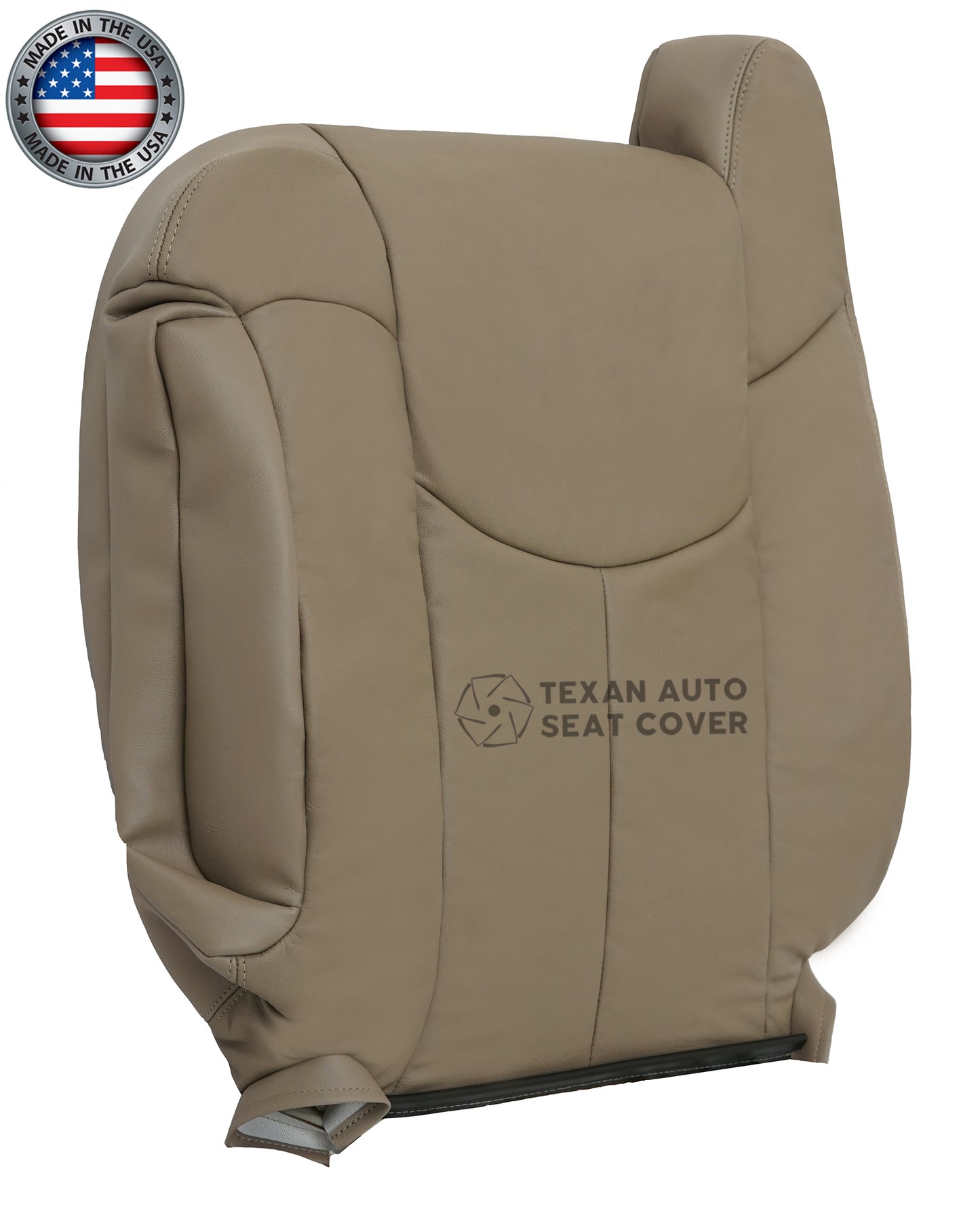 Fits 2002 Chevy Avalanche 1500 2500 LT LS Z71, Z66 Passenger Side Lean back  Synthetic Leather Replacement Seat Cover Tan