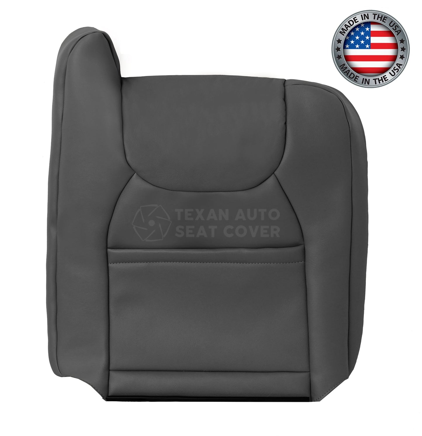 Fits 2002 Chevy Avalanche 1500 2500 LT LS Z71 Z66 Passenger Side Lean back Synthetic Leather Replacement Seat Cover Dark Gray