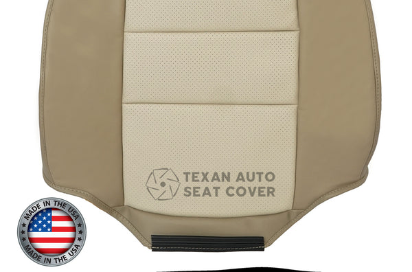 2003, 2004, 2005, 2006 Ford Expedition Eddie Bauer Driver Lean Back Perforated Synthetic Leather Seat Cover 2tone Tan