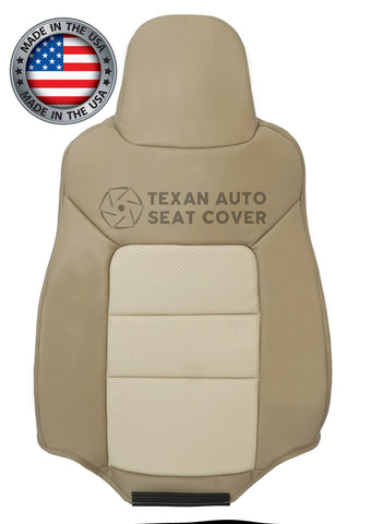 2003, 2004, 2005, 2006 Ford Expedition Eddie Bauer Passenger Lean Back Perforated Leather Seat Cover 2tone Tan