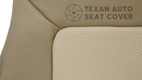 2003, 2004, 2005, 2006 Ford Expedition Eddie Bauer Driver Lean Back Perforated Synthetic Leather Seat Cover 2tone Tan