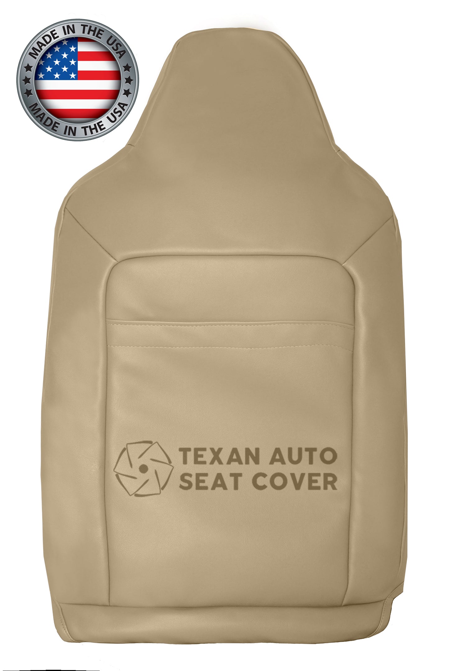 2003, 2004, 2005, 2006 Ford Expedition Eddie Bauer Passenger Lean Back Perforated Leather Seat Cover 2tone Tan