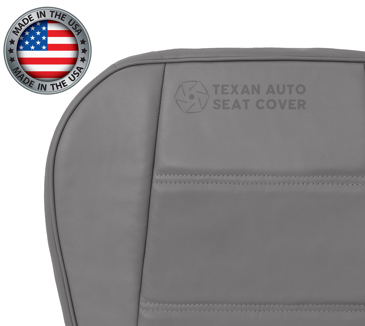 1999, 2000, 2001, 2002, 2003, 2004 Ford Mustang V6 Passenger Side Bottom Leather Replacement Seat Cover Gray