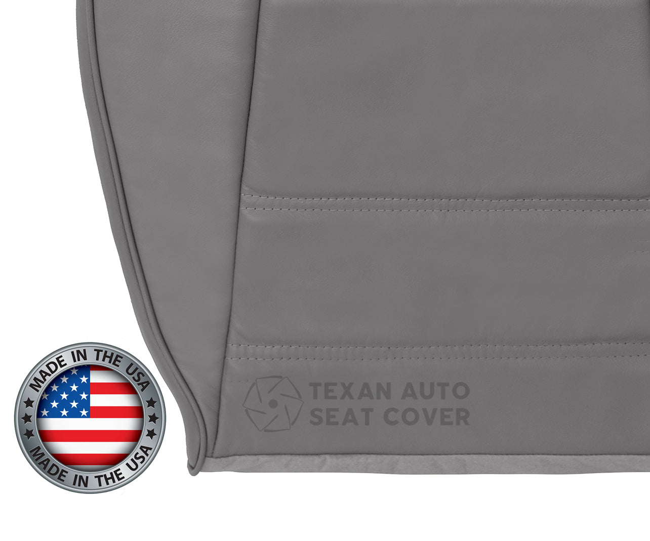 1999, 2000, 2001, 2002, 2003, 2004 Ford Mustang V6 Driver Side Bottom Leather Replacement Seat Cover Gray