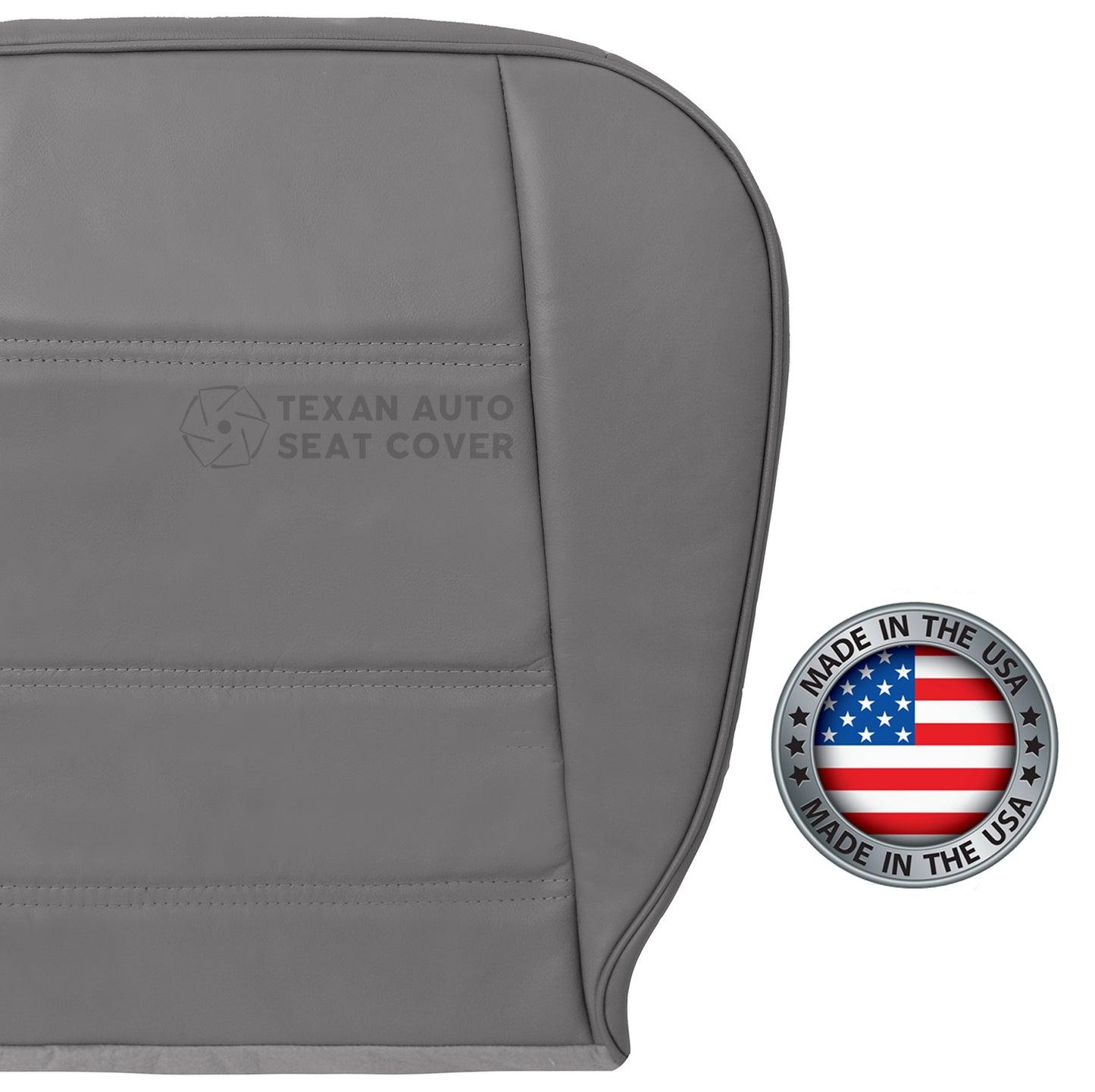 1999, 2000, 2001, 2002, 2003, 2004 Ford Mustang V6 Passenger Side Bottom Leather Replacement Seat Cover Gray