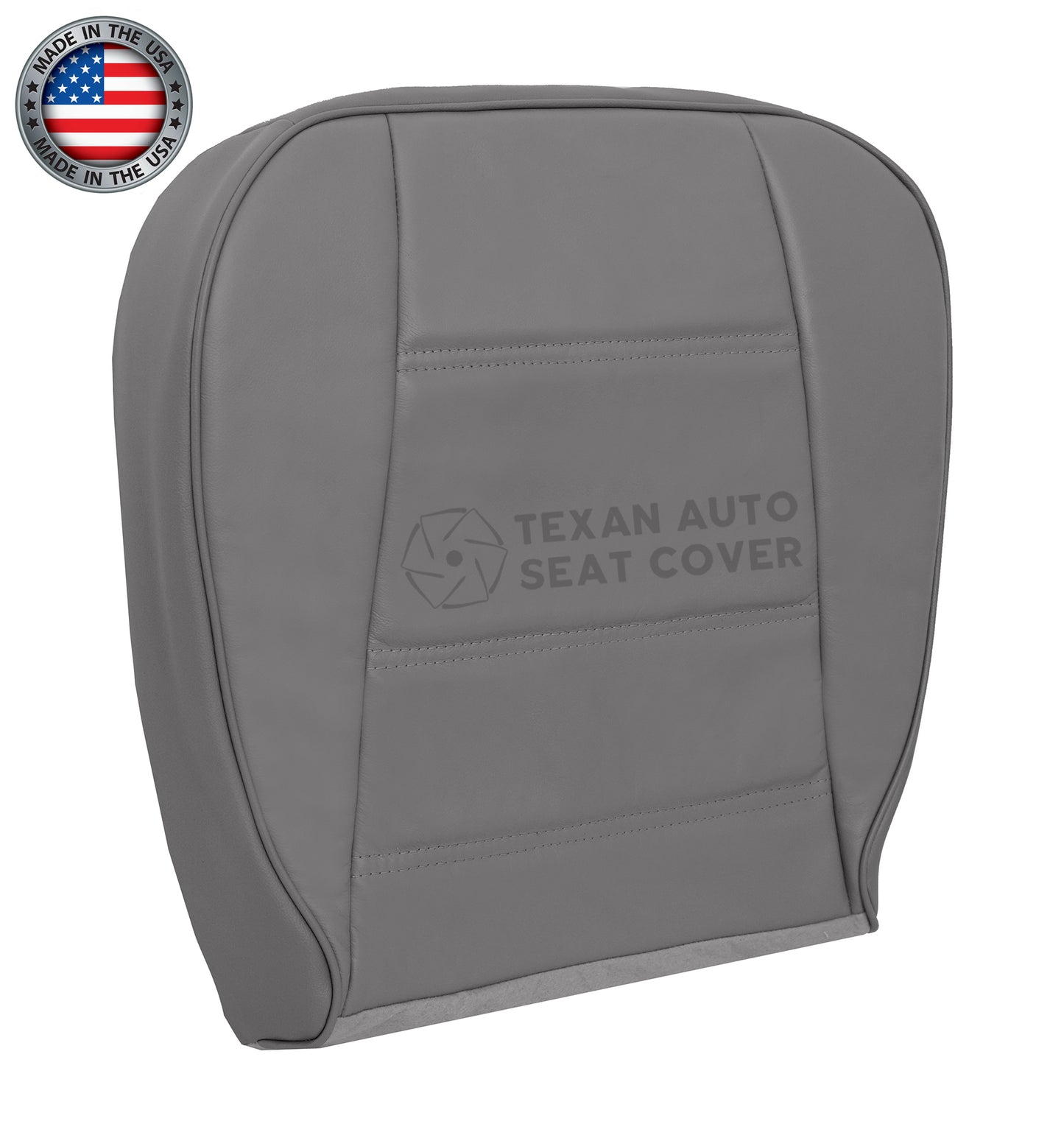 1999, 2000, 2001, 2002, 2003, 2004 Ford Mustang V6 Passenger Side Bottom Synthetic Leather Replacement Seat Cover Gray