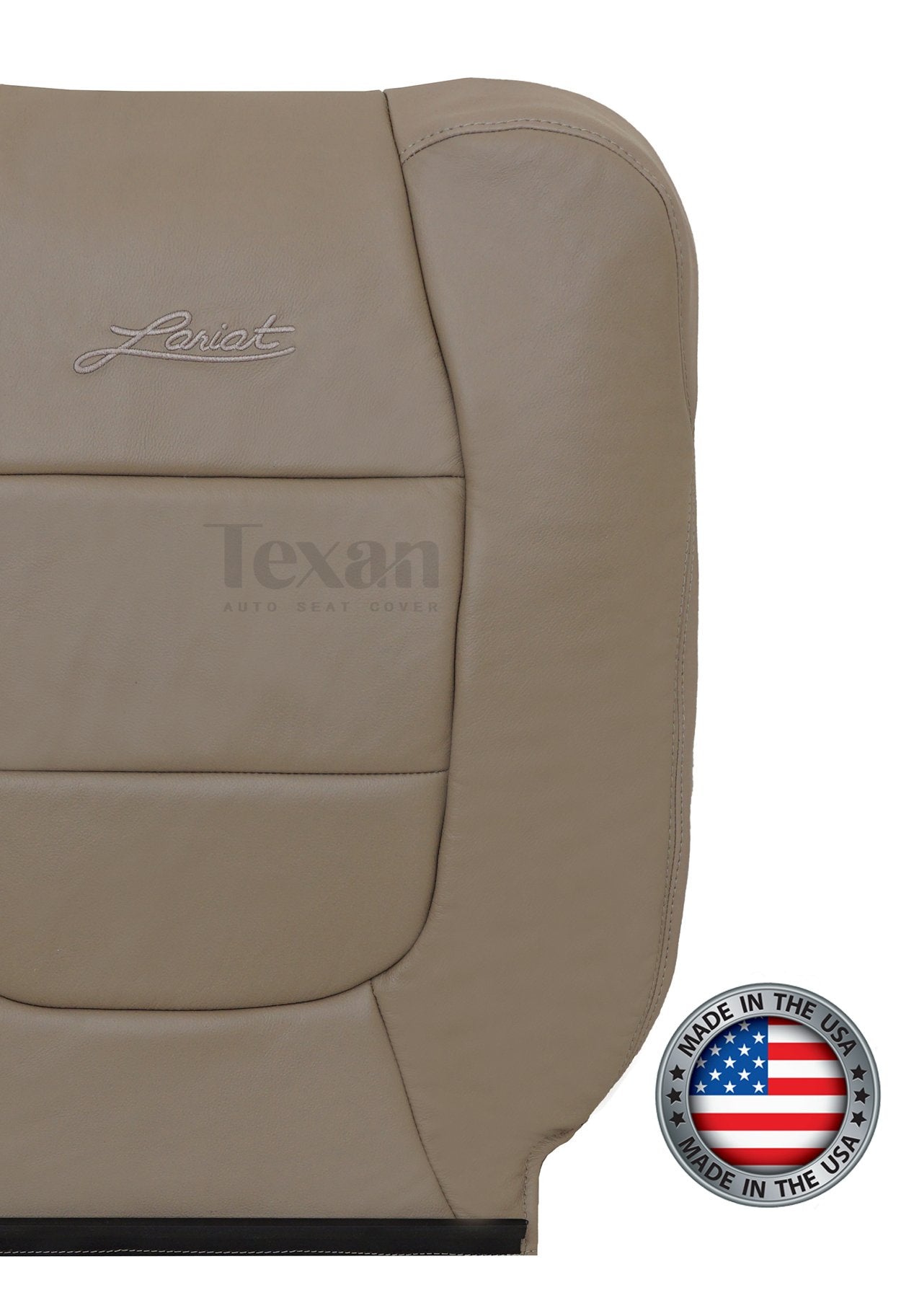 2002, 2003 Ford F150 Lariat Super Crew , Crew Cab Passenger Side Lean Back Leather Seat Cover Tan