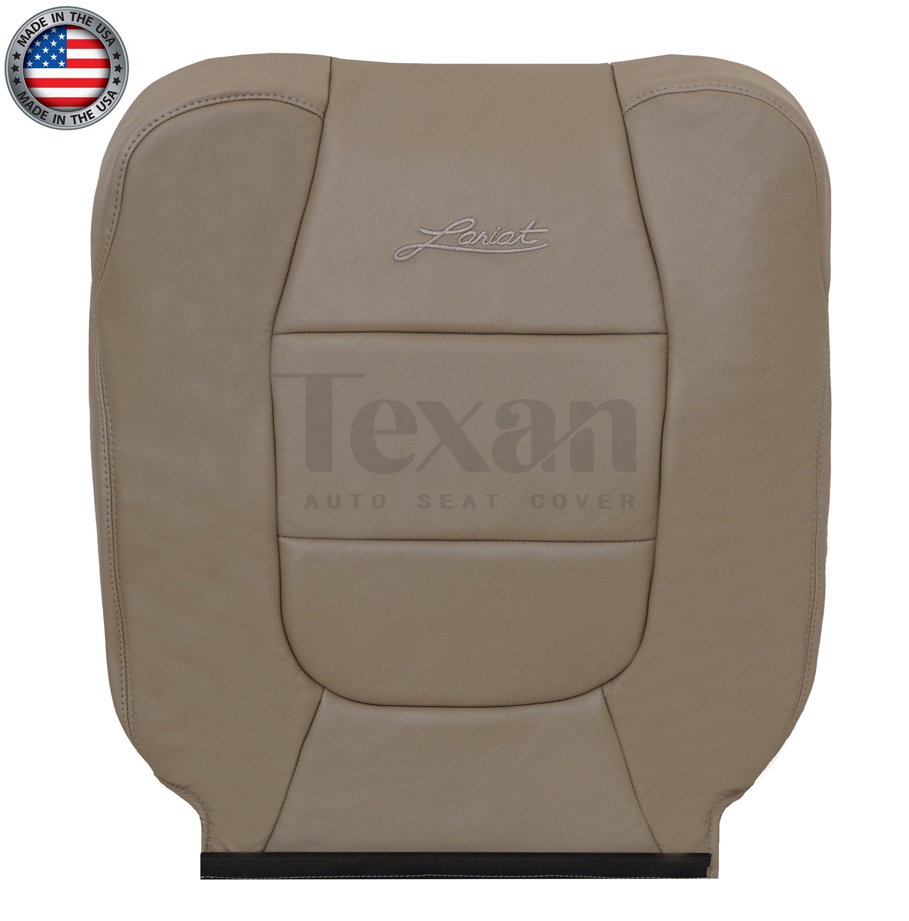 2002, 2003 Ford F150 Lariat Driver Side Lean Back Leather Seat Cover Tan