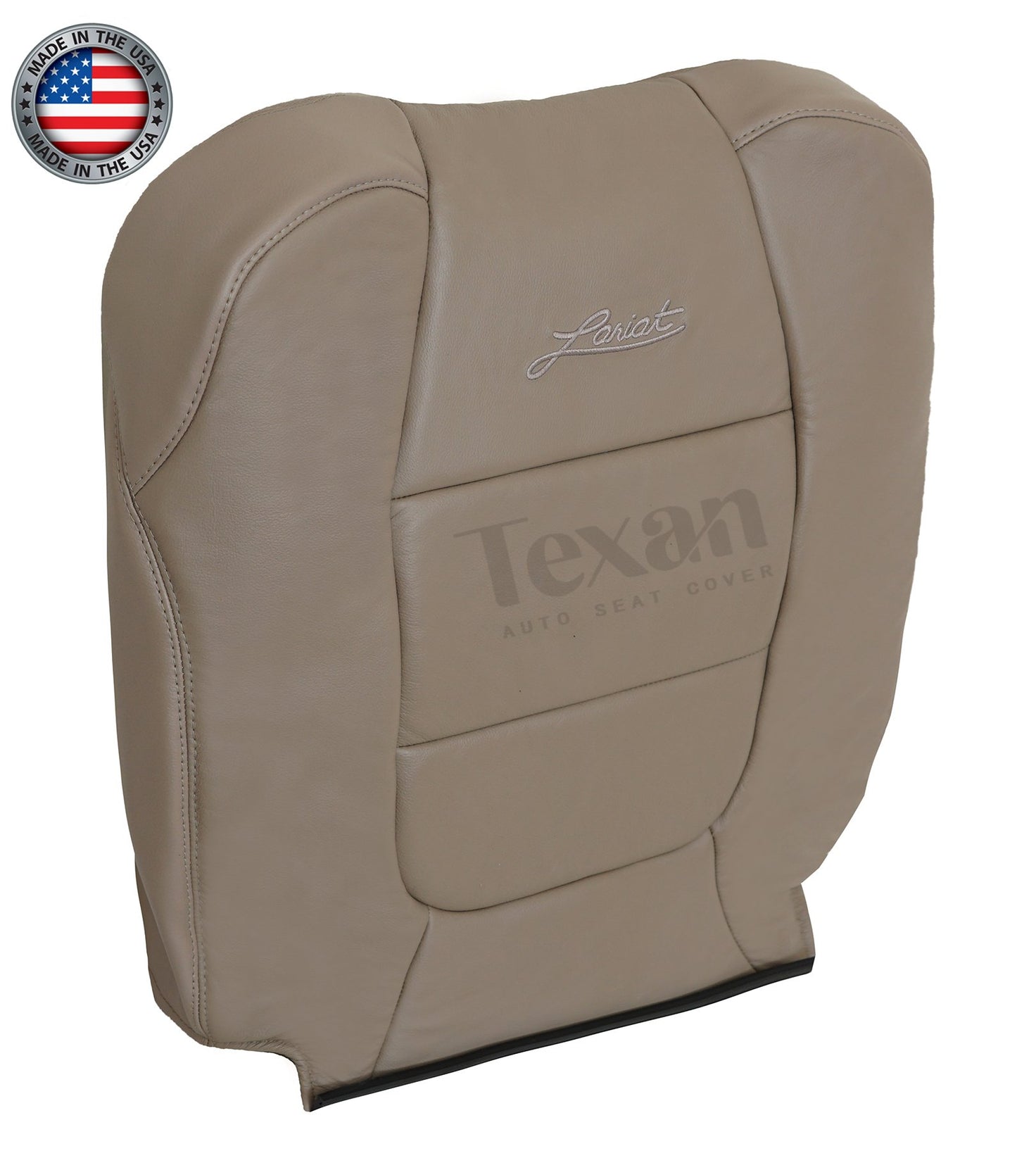 2002, 2003 Ford F150 Lariat Super Crew , Crew Cab Driver Side Lean Back Leather Seat Cover Tan
