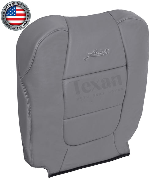 2002, 2003 Ford F150 Lariat Super Crew , Crew Cab Driver Side Lean Back  Leather Seat Cover Gray