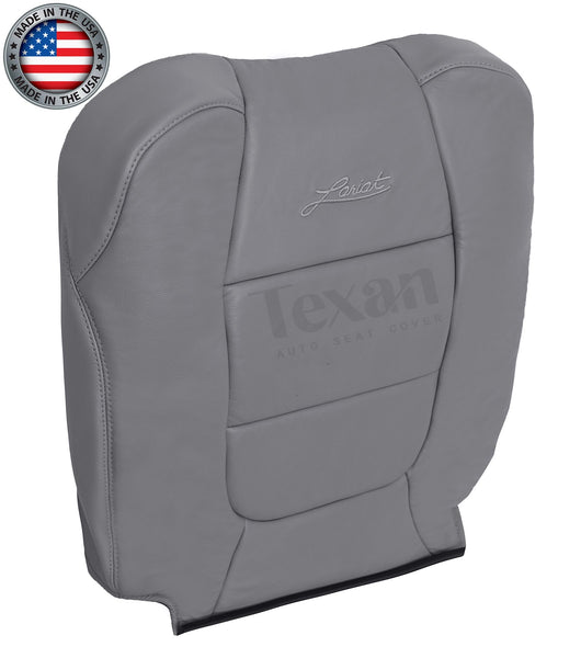 2002, 2003 Ford F150 Lariat Super Crew, Crew Cab Passenger Side Lean Back  Leather Seat Cover Gray