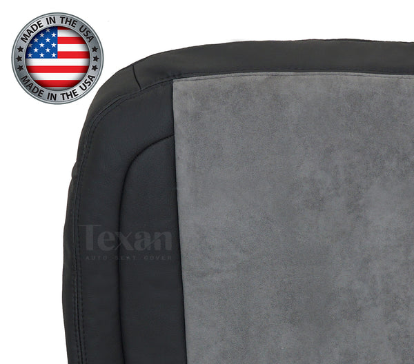 2004, 2005 Dodge Ram 1500, 2500, 3500 Laramie Passenger Side Lean Back Synthetic Leather Replacement Seat Cover Dark Gray
