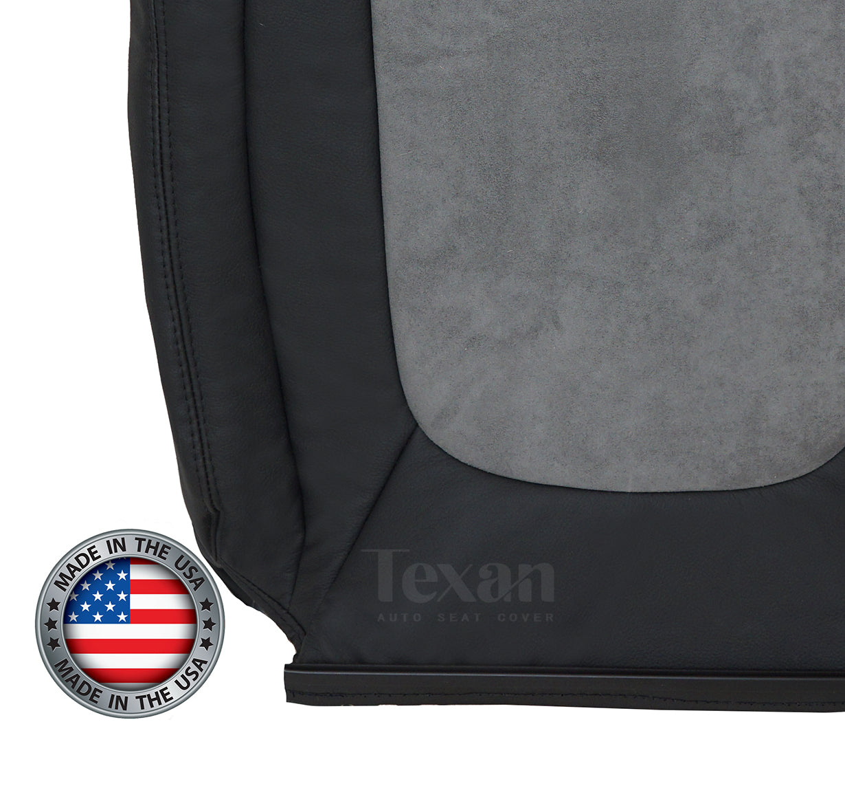 2004, 2005 Dodge Ram 1500, 2500, 3500 Laramie Passenger Side Lean Back Synthetic Leather Replacement Seat Cover Dark Gray