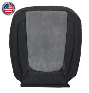 2004, 2005 Dodge Ram 1500, 2500, 3500 Laramie Passenger Side Lean Back Leather Replacement Seat Cover Dark Gray