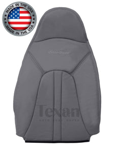 1997 to 2002 Ford Expedition Eddie Bauer XLT Driver Side Lean Back Synthetic Leather Replacement Seat Cover Gray