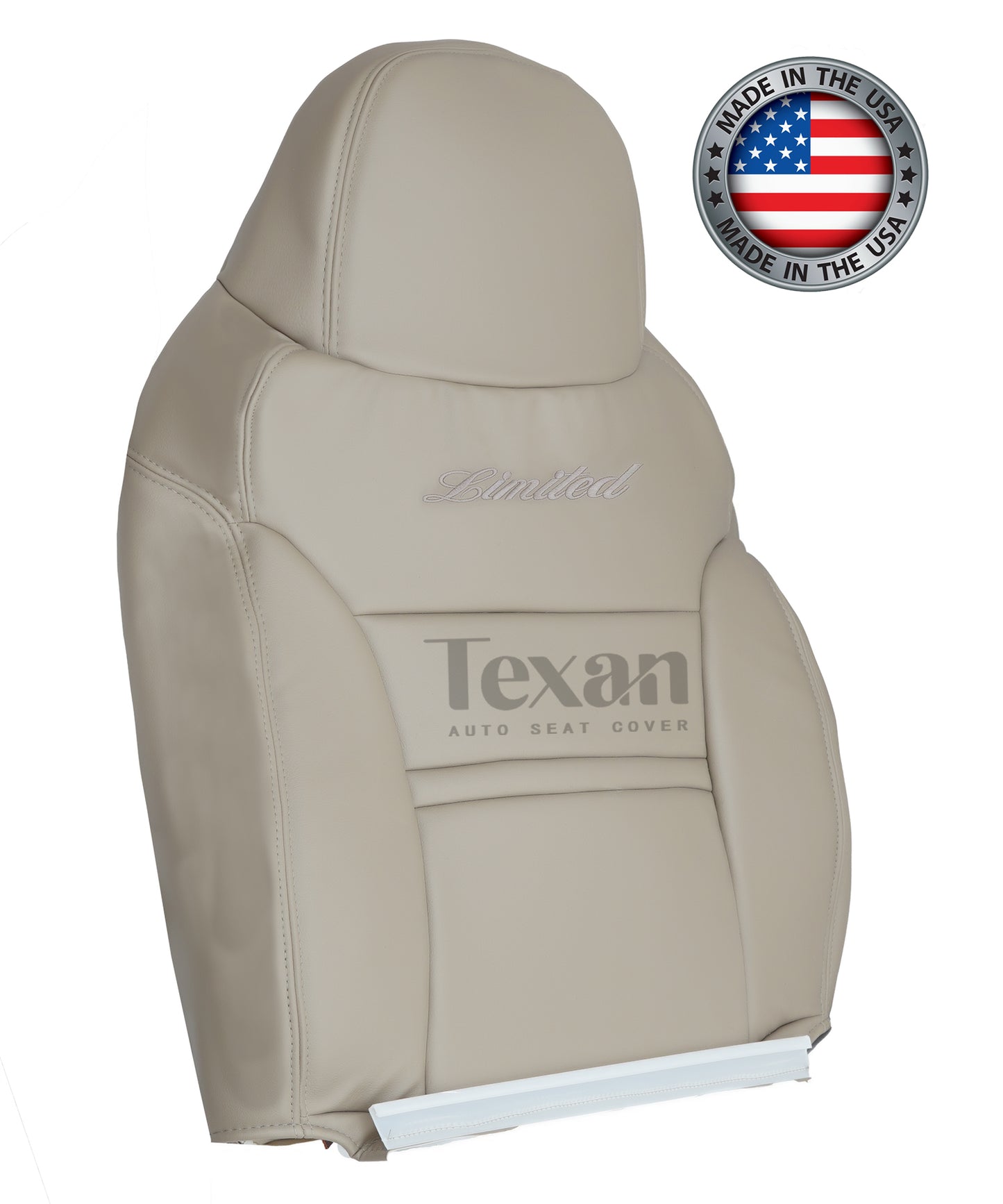 2000, 2001 Ford Excursion Limited Passenger Side Lean Back Synthetic Leather Replacement Seat Cover Tan