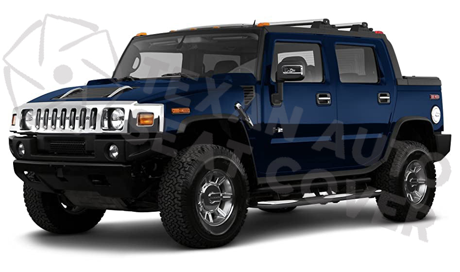 2003, 2004, 2005, 2006, 2007, Hummer H2 SUV, SUT, Truck, Luxury, Adventure Driver Side Lean Back Leather Seat Cover Black