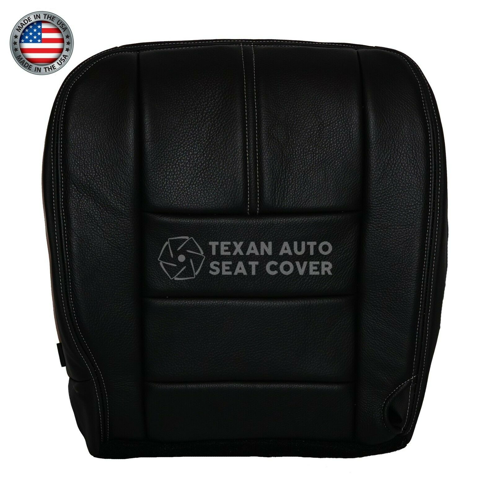 2008, 2009, 2010 Ford F250 F350 F450 F550 Driver Bottom Replacement Synthetic Leather Seat Cover Black