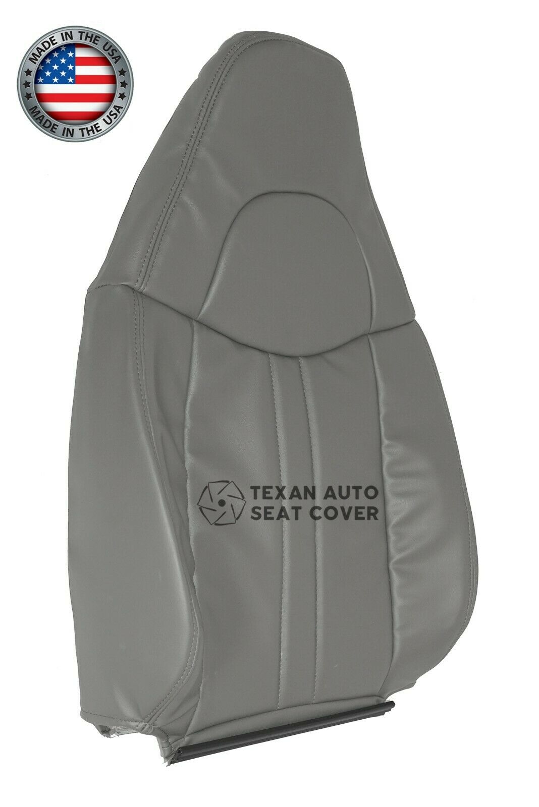2003,2004,2005,2006,2007,2008, GMC SAVANA Driver Side Lean Back Synthetic Leather Replacement Seat Cover Gray