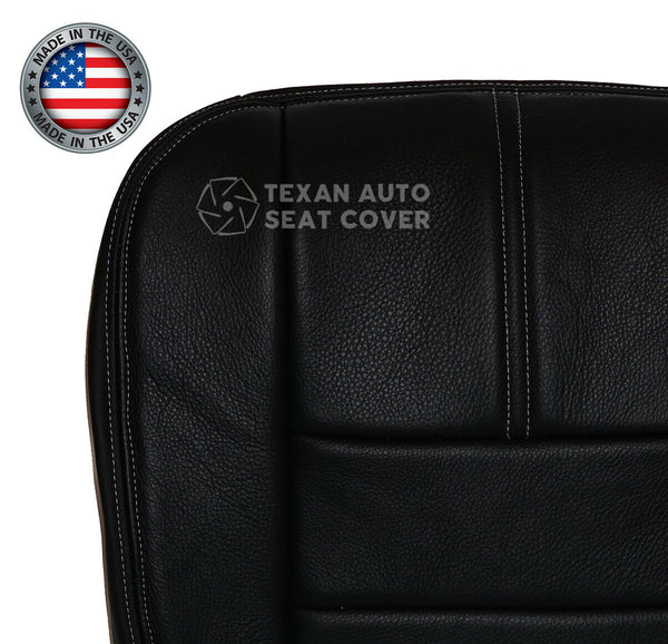 2008, 2009, 2010 Ford F250 F350 F450 F550 Driver Bottom Replacement Synthetic Leather Seat Cover Black
