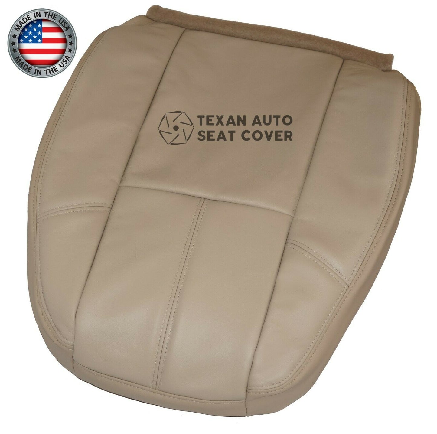Fits 2007, 2008, 2009, 2020, 2011, 2012, 2013 Chevy Avalanche LT, LS, Z71, LTZ Passenger  Side Lean Back Synthetic Leather Replacement Seat Cover Tan